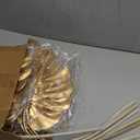 8 Pcs Artificial Gold Palm Leaves Plants 23.6 Inch Large Plastic Tropical Palm Leaves Fake Floral Boho Gold Leaf Flowers for Wedding Party Garland Home Vase Hawaiian Luau Party Decoration, Turtle Leaf