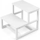 HOOBRO Step Stools for Kids, Kids Potty Training Wooden Stool, for Bathroom, Kitchen, Bedroom, Sturdy and Stable, White