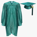 Newrara Unisex Shiny Kindergarten Graduation Gown Cap with Tassel Size 24"