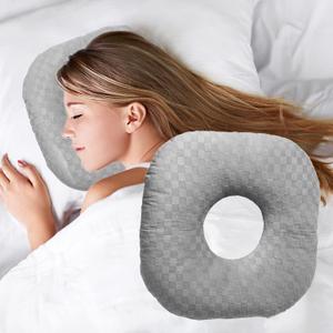 Ear Piercing Pillow for Side Sleepers with an Ear Hole for CNH and Ear Pain Ear Inflammation Pressure Sores