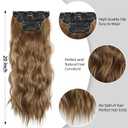 Reddish Brown Mixed Light Brown Curly Wavy Hair Extensions 20 Inch Long Hair Extensions for Women Daily Use(Reddish Brown Mixed Light Brown)