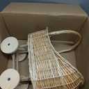 Wicker Carriage,Woven Rattan Stroller Shaped Flower Basket,Natural Willow BranchesUsed for Welcoming Infants, Wedding Parties, Home Decor, Floral Decoration(Small)