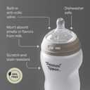 Tommee Tippee Silicone Coated Glass Baby Bottles for Feeding, 9 0z, Anti-Colic, 0+ Months, Slow Flow Breast-Like Nipple, Shatter-Proof Glass, BPA Free, Pack of 2