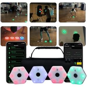 Sports Reaction Agility Lights Training Kit Improves Reaction Time & Agility for Athletes, Physical Therapists & Fitness Trainers Sports.