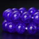 RUBYCA Round Crackle Druk Czech Crystal Pressed Glass Beads for Jewelry Making 10mm Strand (Blue)