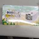 Bubble Machine, Automatic 18000+ Per Minute Big Bubbles Blower Maker for Kids Toddlers with 2 Speeds,6 Wands,Operated by Plugin or Batteries for Outdoor/Indoor Birthday Parties,Wedding (White)