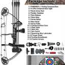 Compound Bow Draw Weight 0-70 Lbs for Pull Beginner and Intermediate Archer Fully Adjustable 19.25"-31" with All Accessories, up to IBO 320 fps,Package with Archery Hunting Equipment New 2024