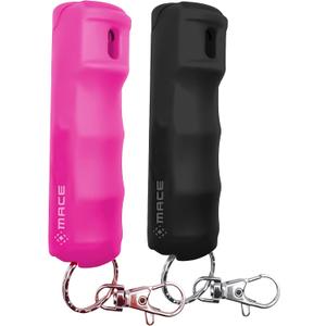 Mace Pepper Spray - Maximum Police Strength OC with UV Dye, Fast Flip Top, Ergonomic Finger Grip, Easy Carry Keychain, 12 Feet Range, 0.42 oz Compact Model, Self Defense Pepper Spray for Women & Men