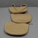 3-Tier Decorative Cotton Rope Hanging Basket, Wall-Mounted Woven Storage Organizer Bag, Jute