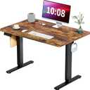 Standing Desk, Adjustable Height Electric Sit Stand Up Computer Table, 40x24 Inch Ergonomic Rising Modern Lift Motorized Gaming Desktop Workstation for Work Home Office - Rustic Brown