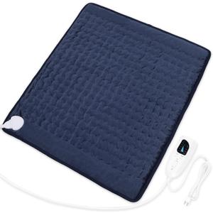 Heating Pad-Electric Heating Pad for Back,Neck,Abdomen,Moist Heated Pad for Shoulder,Knee,Hot Pad for Arms and Legs,Dry&Moist Heat & Auto Shut Off(Dark Blue, 12''24') (20" x 24")