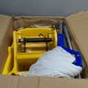 35 Qt. Side-Press Mop Bucket and Wringer Combo on Wheels Yellow for Professional/Industrial/Business Heavy-Duty Floor Cleaning/Mopping,Including Industrial Mop and Rubber Gloves