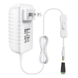 12V Power Supply, 12 Volt 3A 36W DC Power Supply with On Off Switch, White Switching LED Power Adapter, AC 110V to 12V Wall Wart Transformer Plug for LED Strip Lights with 5.5/2.1 DC Female Connector