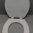 Centoco Wooden Toilet Seat Round, Closed Front with Cover, Residential, Made in the USA, 700-001, White