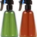 Spray Bottle for Plants 2 Pack, 16oz - Ultra Fine Mist, Plant Mister Empty Spray Bottles Indoor, Leak Proof Misting Water Sprayer Bottle for Gardening, Plant Care, Hair Care, Cleaning Solutions (Green & Brown)