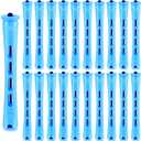 WILLBOND 60 Pcs Perm Rods for Long Hair Plastic Curl Rods Cold Wave Irons Curling Roller for Hair Styling Hairdressing Tools(0.35 Inch,Blue) (0.35 Inch (Pack of 60))