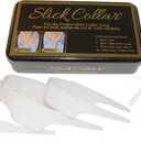 Slick Collar Shirt Collar Support System set with 3 adjustable, 10 premium Collar Stays & a Durable tin Travel EDC Box Black
