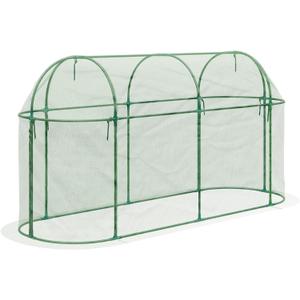 BPS Crop Cages for Garden Plant, 10x3x5 Ft Plant Netting Protection Tent with Zippered Door for Plants, Raised Garden Bed Cover with Frame for Vegetables, Fruits and Flowers, 10'x3.3'x5'