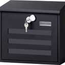Locking Mailbox Wall Mounted Vertical- Jssmst mailboxes with Key Lock Large Capacity, Key Lock Drop Box Large Capacity with Galvanized Cover and Rust-Proof Metal, 13 x 11.8 x 4.1 Inch SM-HPB918