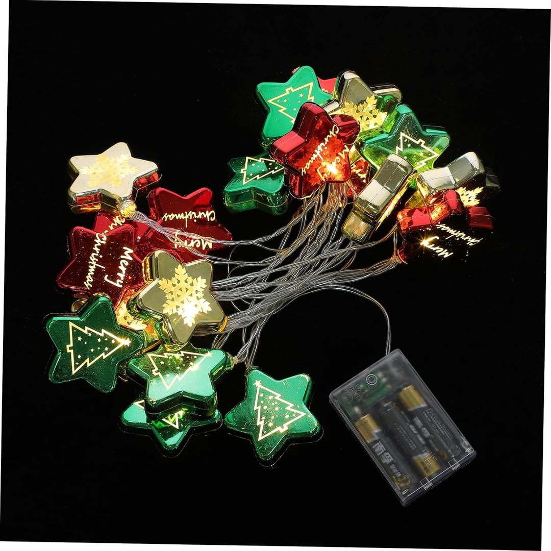 LED Christmas Star String Lights LEDs Five-Pointed Star Design Festival Decoration for Home Party Bar Shopping Mall Xmas Scene Adornment
