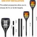 Solar Torch Light with Flickering Flame, Solar Lights Outdoor Garden Waterproof Dancing Flames Light, Flickering Flames Garden Light, Landscape Decoration Pathway Patio Lights 43",8P