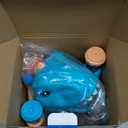 EagleStone Movable Dinosaur Shooting Toys for Boys Electronic Target Practice with 2 Air Pump Guns, LCD Score Tracker, Sound Effects & 48 Foam Balls, for Kids 5-9 