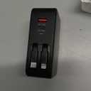 Retractable USB C Charger Wall Plug with 35.5in/90cm Type C Cables Cords,40W Fast Charging Foldable Block Multi Charger for All Devices for iPhone 17/16/15/14/13/12,iPad,Galaxy,Pixel