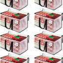 BlissTotes Extra Large Heavy Duty Storage Totes, 8-Pack Clear Moving Bags with Reinforced Handles & Tag Pocket, Perfect for Christmas & More (76L)