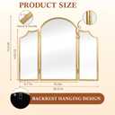 Wonderjune Trifold Vanity Mirrors 3 Way, 30 x 37 in