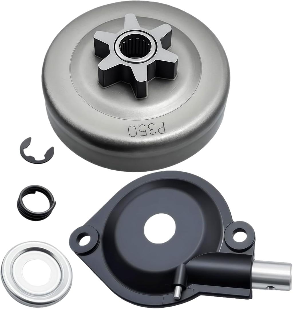 3/8" 6T Sprocket Clutch Drum Kit Fit for Poulan Pro P3314 P3416 P3816 PP4218A P3516PR PP3516AVX P4018WT PP4218AVX 4218AVX, Chainsaw Maintenance Replace 501628301 530057905
