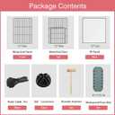 20 Panels Small Animal Playpen, 48" x 24" x 16" Pet Playpen with Waterproof Mat, C&C Cage for Guinea Pigs, Rabbit/Bunny/Baby Chicken Cage,Bunny/Puppy/Chicken Pen Indoor Outdoor Portable Metal Fence
