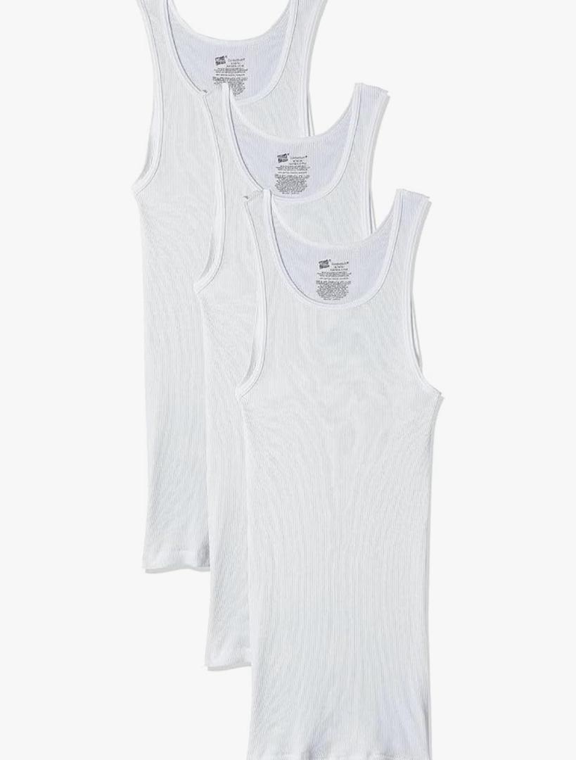 No Brand Men's Cotton Tank Undershirts Pack, Moisture-Wicking Ribbed Tanks, lightweight Cotton Tank Undershirts, 3-Pack XL