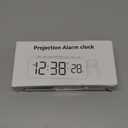 Netzu Projection Alarm Clock for Bedroom Ceiling, Small Compact Plug-in Digital Clocks with 180 Rotatable Projector, Temperature 4 Levels Brightness, 3 Volumes and Snooze (RGB)