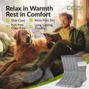 COZIA Merino Wool Socks for Men & Women Casual Warm Winter Cozy Thermal Socks (Medium-Large, E34-charcoal (3 Pairs))