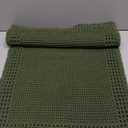 RESARE Waffle Bathroom Runner Rugs, Super Absorbent Bath Mat Non Slip Washable Quick Dry, Upgraded Ultra Soft Boho Bath Rugs with Tassels for Hallway Bedroom Laundry Room, 20"x32" Green