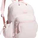 adidas Small Backpack for Women  Weekender Lightweight Bag with Laptop Sleeve, Sandy Pink, One Size
