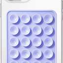Galundge Silicone Suction Phone Case Mount, Non Slip Sticky Phone Grip for Cellphone, Silicon Adhesive Suction Cup Phone Mount, Strong Grip Holder for Selfies and Videos (Lavender)