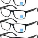 Blue Light Blocking Reading Glasses Men Large Wide Oversized Square Computer Readers Glasses for Big Head/Large Face