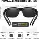 Myiaur Polarized Fit Over Glasses Sunglasses for Men Women, Trendy Wrap Around Sunglasses UV Protection for Driving (2 Pack)