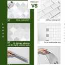 STICKGOO Arabesque Peel and Stick Backsplash, 12'X12' Self Adhesive Wall Tile (Thicker Design, Light Tones)