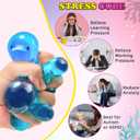 Stress Cube Squishy Fidget Toys Kids Adults - Glow in The Dark Whale Squish Toy Sensory Toys for Kids with Autism Stress Balls for Kids Squeeze Toys for Anxiety Stress Relief Easter Basket Stuffers
