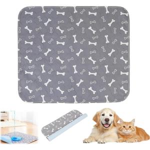 Puppy Pee Pads for Dogs,Washable Pee Pads for Dogs with Pheromones,Reusable Puppy Pads Washable for Dogs & Cats, Washable,Durable Leak-Proof & Anti-Slip Pet Training Pads for Home & Trave(Gray,M)
