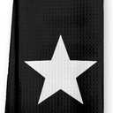 Black Trendy Star Kitchen Towels, Funky Star Dish Tea Towels for Kitchen Decor, Retro Aesthetic Hand Towels for Bathroom Decor, 16x24 Inch (02child)