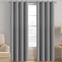 H.VERSAILTEX Blackout Room Darkening Thermal Insulated Grommet Window Curtains Drapes Draperies for Living Room/Bedroom, Energy Saving Curtains for Patio Door, Dove Gray, 1 Panel, 52" W x 96" L