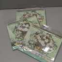 icceemee 2026 Calendar Desktop Calendar - Vintage oil painting style art flip calendar with month labels and clear date display, suitable for office decoration, home furnishings and gift-giving (White Rose)