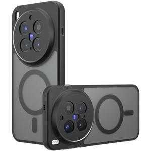 Compatible with Vivo X300 Pro Case Cover,Compatible with MagSafe,Compatible with Vivo X300 Pro 5G V2502A V2502DA Built-in Magnetic Anti-Shock Cell Phone Case Black