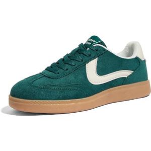 LUCKY STEP Women's Retro Fashion Sneakers Classic Casual Walking Shoes Non Slip Comfort Skate Shoes, 6