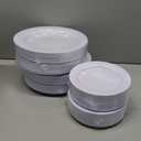 Amazon.com: FLOWERCAT 200PCS White Plastic Plates Disposable Plates for Party - Heavy Duty Plastic Plates - 100 10" Dinner Plates and 100 7" Salad Plates for Christmas,Thanksgiving Parties New Year and Events : Health & Household