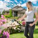 Relxitl Garden Hose 100ft, Flexible Water Hose with 10 Function Hose Nozzle, Lightweight, Tangle Free, Rust Proof for Yard, Watering (Black)