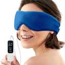 YFONG Heated Eye Mask, Warm Eye Compress Mask for Dry Eyes, USB Electric Eye Heating Pad with Temperature & Timer Control, Dry Eye Mask for Relax & Reduce Eye Strain Dark Circle Dry Eye Improve Sleep (Blue)
